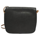 Christian Dior Shoulder Bag Leather Black Gold Auth BA3826-2