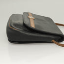 Christian Dior Shoulder Bag Leather Black Gold Auth BA3826-3