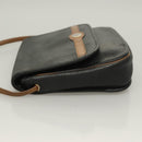 Christian Dior Shoulder Bag Leather Black Gold Auth BA3826-4
