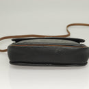 Christian Dior Shoulder Bag Leather Black Gold Auth BA3826-5