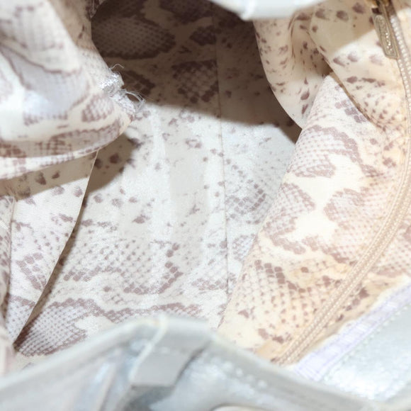 Jimmy Choo Shoulder Bag Leather Silver Gold Auth BA3827