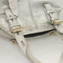 Jimmy Choo Shoulder Bag Leather Silver Gold Auth BA3827-6