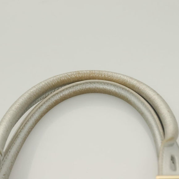 Jimmy Choo Shoulder Bag Leather Silver Gold Auth BA3827