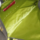 VALENTINO Shoulder Bag Canvas Khaki Silver Auth BA3829-11