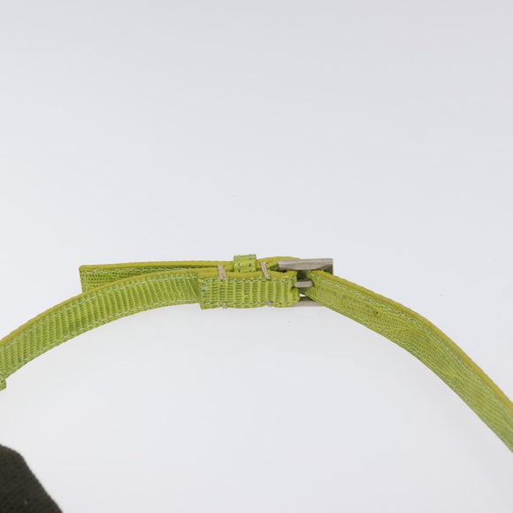 VALENTINO Shoulder Bag Canvas Khaki Silver Auth BA3829