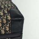 Christian Dior Trotter Canvas Boston Bag Navy Silver Auth BA3832-16