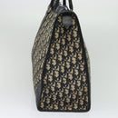 Christian Dior Trotter Canvas Boston Bag Navy Silver Auth BA3832-4