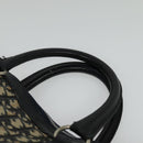 Christian Dior Trotter Canvas Boston Bag Navy Silver Auth BA3832-8