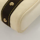 LOUIS VUITTON Antigua Cabas PM Tote Bag White Brown M40036 LV Auth BA3835-16