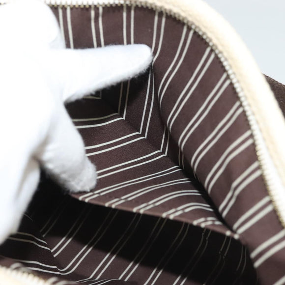 LOUIS VUITTON Antigua Cabas PM Tote Bag White Brown M40036 LV Auth BA3835