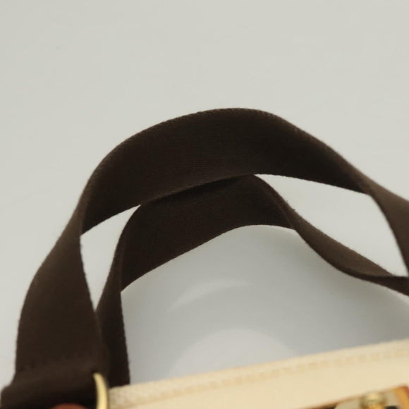 LOUIS VUITTON Antigua Cabas PM Tote Bag White Brown M40036 LV Auth BA3835