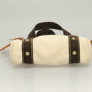 LOUIS VUITTON Antigua Cabas PM Tote Bag White Brown M40036 LV Auth BA3835-5