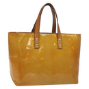 LOUIS VUITTON Monogram Vernis Reade PM Hand Bag Beige M91334 LV Auth BA3837-1