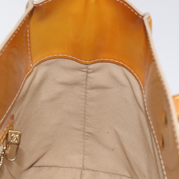 LOUIS VUITTON Monogram Vernis Reade PM Hand Bag Beige M91334 LV Auth BA3837