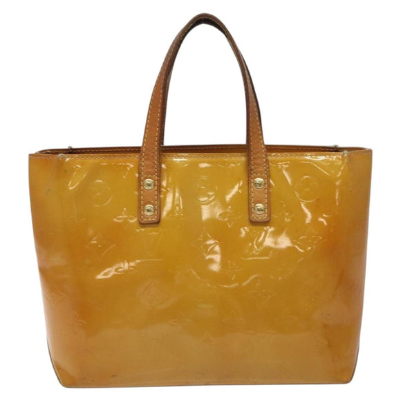 LOUIS VUITTON Monogram Vernis Reade PM Hand Bag Beige M91334 LV Auth BA3837