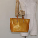 LOUIS VUITTON Monogram Vernis Reade PM Hand Bag Beige M91334 LV Auth BA3837-21