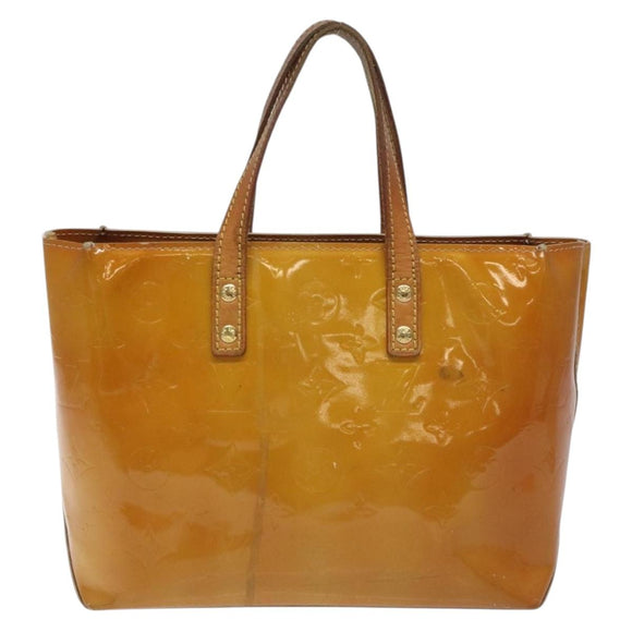 LOUIS VUITTON Monogram Vernis Reade PM Hand Bag Beige M91334 LV Auth BA3837