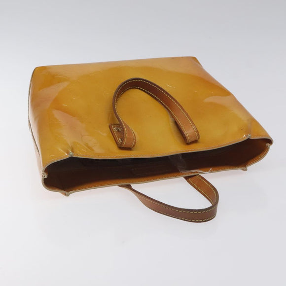 LOUIS VUITTON Monogram Vernis Reade PM Hand Bag Beige M91334 LV Auth BA3837