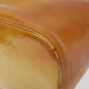 LOUIS VUITTON Monogram Vernis Houston Hand Bag Beige M91004 LV Auth BA3839-9