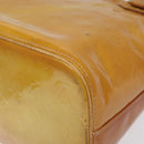 LOUIS VUITTON Monogram Vernis Houston Hand Bag Beige M91004 LV Auth BA3839-15