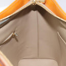 LOUIS VUITTON Monogram Vernis Houston Hand Bag Beige M91004 LV Auth BA3839-19