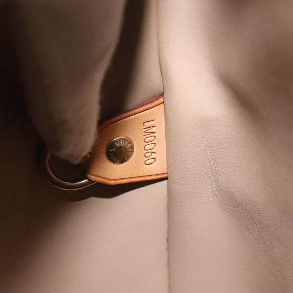 LOUIS VUITTON Monogram Vernis Houston Hand Bag Beige M91004 LV Auth BA3839