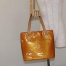 LOUIS VUITTON Monogram Vernis Houston Hand Bag Beige M91004 LV Auth BA3839-23