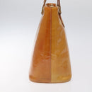 LOUIS VUITTON Monogram Vernis Houston Hand Bag Beige M91004 LV Auth BA3839-4