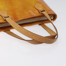 LOUIS VUITTON Monogram Vernis Houston Hand Bag Beige M91004 LV Auth BA3839-7