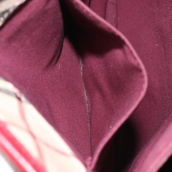 BURBERRY Nova Check Blue Label Tote Bag Canvas Beige Silver Auth BA3843