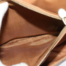 CELINE Macadam Canvas Shoulder Bag PVC Leather Brown Gold Auth BA3852-11