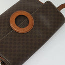 CELINE Macadam Canvas Shoulder Bag PVC Leather Brown Gold Auth BA3852-6