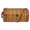 MCM Logogram Vicetos Shoulder Bag PVC Leather Brown Gold Auth BA3856-1