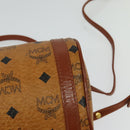 MCM Logogram Vicetos Shoulder Bag PVC Leather Brown Gold Auth BA3856-17