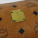 MCM Logogram Vicetos Shoulder Bag PVC Leather Brown Gold Auth BA3856-12