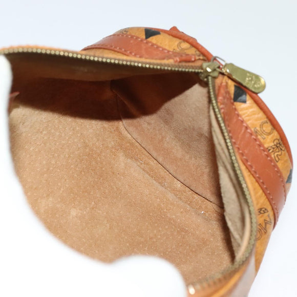 MCM Logogram Vicetos Shoulder Bag PVC Leather Brown Gold Auth BA3856