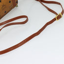 MCM Logogram Vicetos Shoulder Bag PVC Leather Brown Gold Auth BA3856-7