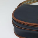 Burberrys Shoulder Bag Leather PVC Navy Gold Auth BA3865-9