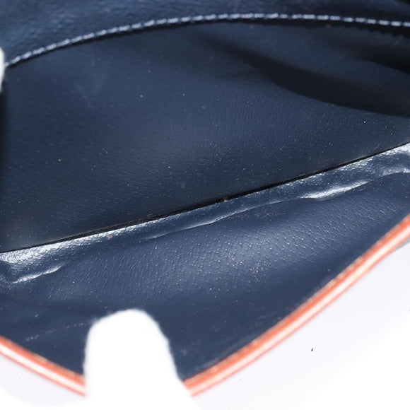 Burberrys Shoulder Bag Leather PVC Navy Gold Auth BA3865