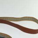 Burberrys Shoulder Bag Leather PVC Navy Gold Auth BA3865-8