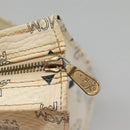 MCM Logogram Vicetos Shoulder Bag PVC Leather White Gold Auth BA3867-10