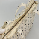 MCM Logogram Vicetos Shoulder Bag PVC Leather White Gold Auth BA3867-6