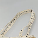 MCM Logogram Vicetos Shoulder Bag PVC Leather White Gold Auth BA3867-8