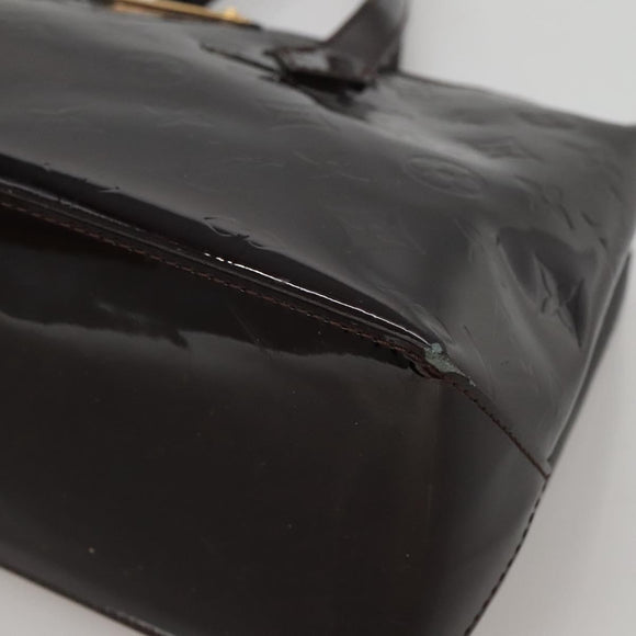 LOUIS VUITTON Monogram Vernis Wilshire PM Hand Bag Amarante M93641 Auth BA3874