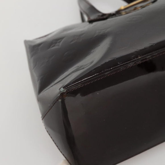 LOUIS VUITTON Monogram Vernis Wilshire PM Hand Bag Amarante M93641 Auth BA3874