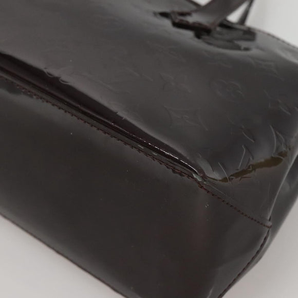 LOUIS VUITTON Monogram Vernis Wilshire PM Hand Bag Amarante M93641 Auth BA3874