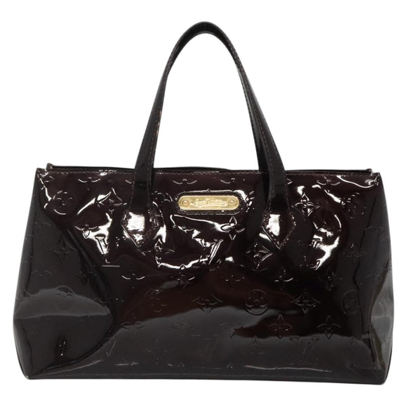 LOUIS VUITTON Monogram Vernis Wilshire PM Hand Bag Amarante M93641 Auth BA3874