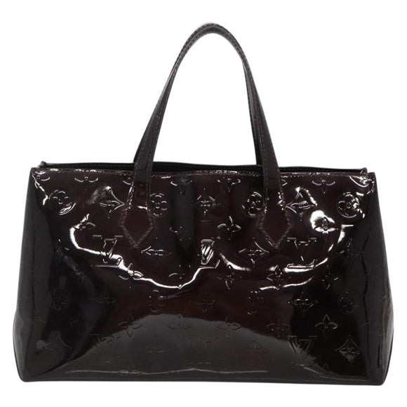 LOUIS VUITTON Monogram Vernis Wilshire PM Hand Bag Amarante M93641 Auth BA3874