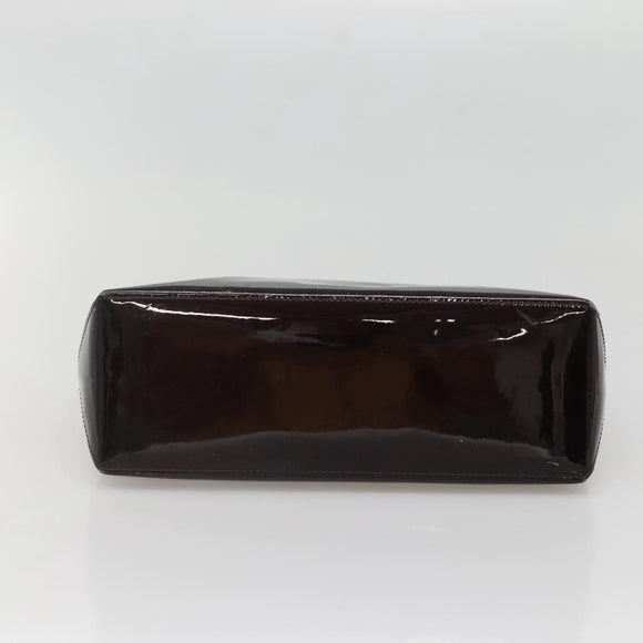 LOUIS VUITTON Monogram Vernis Wilshire PM Hand Bag Amarante M93641 Auth BA3874