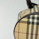 BURBERRY Nova Check Shoulder Bag PVC Beige Auth BA3875-9
